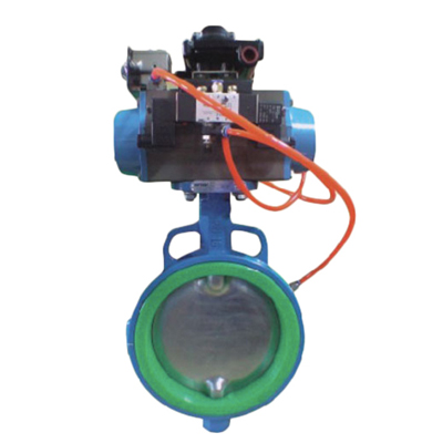  Pneumatic wafer type expansion butterfly valve 