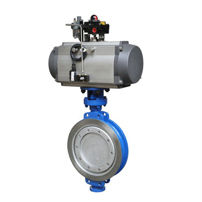  Pneumatic wafer type eccentric butterfly valve 