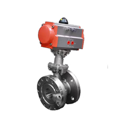  Pneumatic inclined rod discharge ball valve 