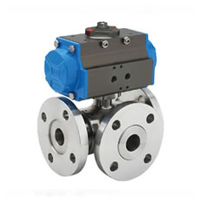  Pneumatic three-way ball valve 