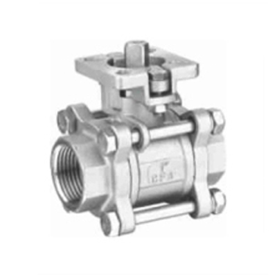  Three piece high platform ball valve 