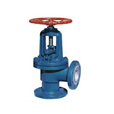  Fluorine lined angle globe valve 