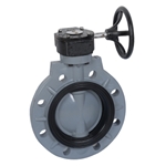  CPVC turbine butterfly valve 